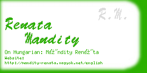 renata mandity business card